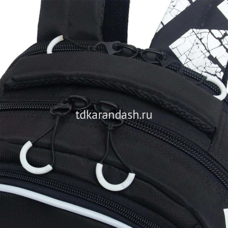 Рюкзак 32х42х22см, 1100гр, 2 отделения, 4 кармана, черный/белый RU-423-14/8 от магазина "Карандаш"