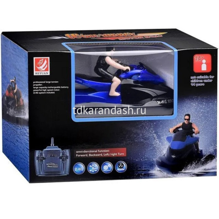 Водный скутер р/у, пластик 23,5х8,5х12см с аккумулятором (USB, съёмная фигурка) 805 от магазина "Карандаш"