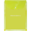 Папка-конверт на кнопке А4 пвх, вертикальная, с расширением 2,5см, салатовая 2920-123