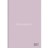 Тетрадь А4 80л клетка "Mist" на спирали, перфорация на отрыв, ламинация Soft-touch 2 дизайна от магазина "Карандаш"