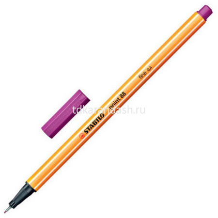 Ручка капиллярная "Stabilo point" 0,4мм пурпурная 88/19