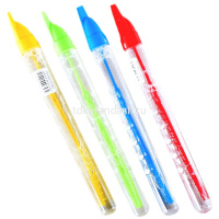 Мыльные пузыри "Палочка" 26см, 3 отверстия, 4 цвета, свисток Y6155-17 от магазина "Карандаш"