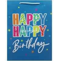 Пакет подарочный "День рождения" 31х42х12см крафт 4 вида 5164-XL от магазина "Карандаш"