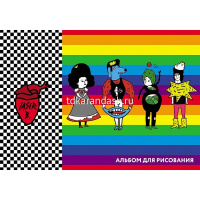 Альбом для рисования А4 30л "Лазер Би" на скобе 5 дизайнов 30А4В/071435 от магазина "Карандаш"