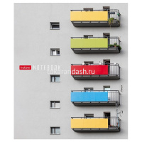 Тетрадь А5 96л клетка "Окна" на скобе, матовая ламинация 5 дизайнов 090341 от магазина "Карандаш"