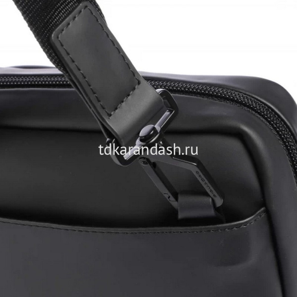 Сумка "Wollem" 18х24х6см, 1 отделение, 2 кармана, черная, натуральная кожа CA3084W129W/N от магазина "Карандаш"