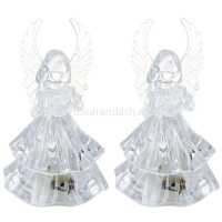 Сувенир "Ангел с музыкальным инструментом" 18х10,5см светящийся, пластик, 4 вида Y10106-24 от магазина "Карандаш"