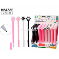 Ручка шариковая "Лапка" 0,7мм, синяя, круглый корпус, 4 цвета М-7899-70 от магазина "Карандаш"