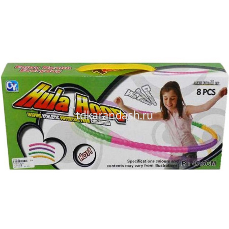 Обруч сборный массажный 95см пластик, разноцветный 952810/8196 от магазина "Карандаш"
