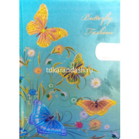 Бизнес-блокнот А5 56л "Бабочка" линия, обложка 7БЦ, на магнитной застежке, 4 вида Y6240-17 от магазина "Карандаш"