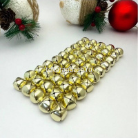 Набор ёлочных украшений "Бубенчики" 1,2см 50шт/уп золото, металл Y10045-24 от магазина "Карандаш"