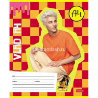 Тетрадь А5 12л клетка "Влад А4" на скобе 5 дизайнов 12Т5В1/077556 от магазина "Карандаш"