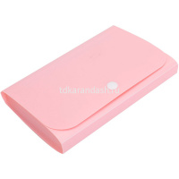 Папка на кнопке 12 отделений "Vivid" А6 0,17мм пластик, розовый E5561 от магазина "Карандаш"