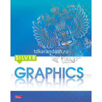 Тетрадь А5 96л клетка "Graphics" на скобе матовая ламинация 3D фольга 96Т5лофВ1/055072 от магазина "Карандаш"