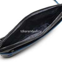 Сумка "Blue Square" 30х17,5х4/10см, 1 отделение, черная, натуральная кожа CA6897B2/N от магазина "Карандаш"