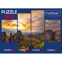 Пазлы 250+500+500+250 эл. "Premium. Закат в горах" А2 4 картинки в 1 коробке 061749 от магазина "Карандаш"