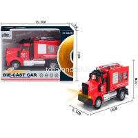 Машина "Пожарная" инерционная, пластик 13,5х6х7см (свет) LT206273 от магазина "Карандаш"