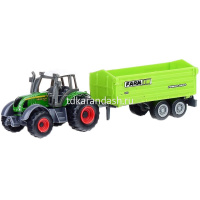 Трактор "Сельхозтехника" с прицепами 3шт., металл/пластик 7см, ассорти 6663 от магазина "Карандаш"