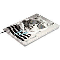 Дневник для 1-11 классов "Кот в худи" твердая обложка, искусственная кожа с поролоном 68672 от магазина "Карандаш"