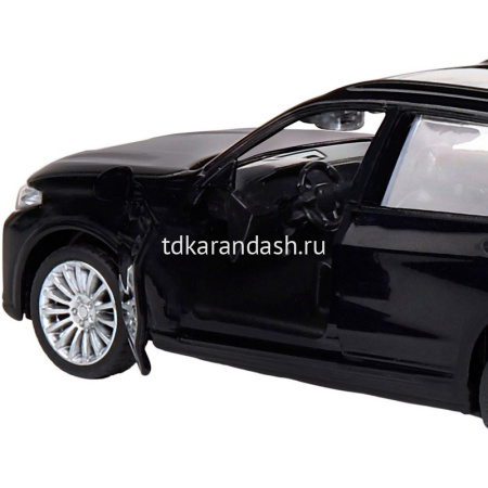 Машина "BMW X7" черная, инерционная, металл 17,5см (свет, звук, откр.двери) JB1251256 от магазина "Карандаш"