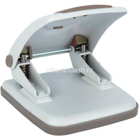 Дырокол 35л 2-отв, d-6мм, с линейкой, металл, белый/серый E0126 от магазина "Карандаш"