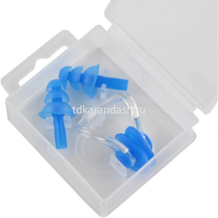 Набор беруш с зажимом для носа, в коробке Y3074-15 от магазина "Карандаш"