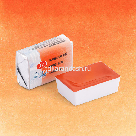 Краска акварельная 2,5мл лак оранжевый кювета 2,5мл 1911320