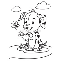 Картина из песка "Далматинец" №32 16,5x23см (карта-основа, образец, песок, палочка) SPT-01 от магазина "Карандаш"