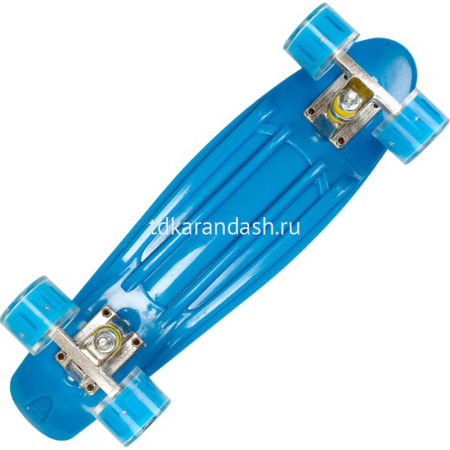 Скейтборд 54х14см, пластик, 4 колеса PU d=6см светятся HB2247 от магазина "Карандаш"