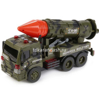 Машина военная "Ракетная установка" инерционная, пластик 27см (свет, звук) 1680752/WY650C от магазина "Карандаш"