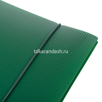 Тетрадь на кольцах А5 120л клетка "Velvet. Зеленая" пластиковая обложка на резинке 081580 от магазина "Карандаш"