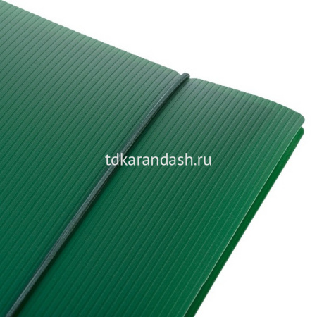 Тетрадь на кольцах А5 120л клетка "Velvet. Зеленая" пластиковая обложка на резинке 081580 от магазина "Карандаш"