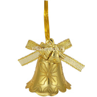 Украшение "Колокольчики" 3,5см 6шт/уп., красный/золото, пластик 379-318 от магазина "Карандаш"