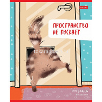 Тетрадь А5 48л линия "Кот-обормот" на скобе 5 дизайнов 080206 от магазина "Карандаш"