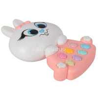 Музыкальная игрушка "Зайчик" 19,5х13х4,5 розовый, пластик (26 звуков, мелодии, потешки) JB0333453 от магазина "Карандаш"