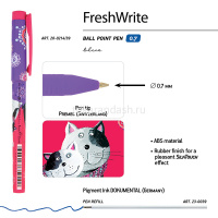 Ручка шариковая "FreshWrite. Мультики. Обнимающиеся коты" 0,7мм синяя 20-0214/39 от магазина "Карандаш"