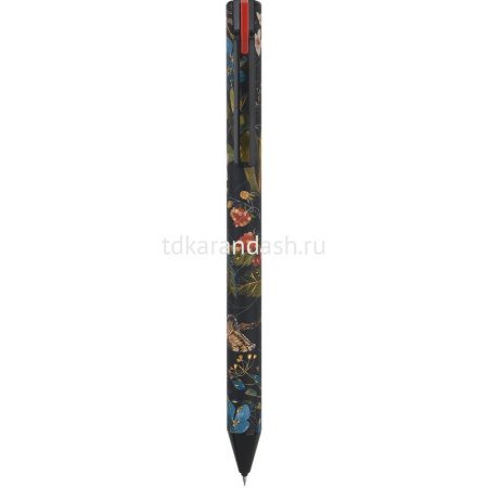 Ручка гелевая "Flora. Black night" 0,38мм черная, автомат, корпус Soft Touch, 3 вида 20-0467 от магазина "Карандаш"