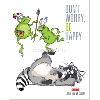 Тетрадь А5 48л клетка "Прикольный Енот" на скобе 5 дизайнов 48Т5В1/054389 от магазина "Карандаш"