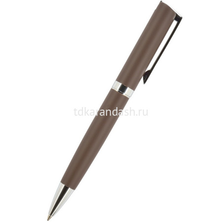 Ручка шариковая "Milano" 1мм синяя, автомат, коричневый металлический корпус 20-0225