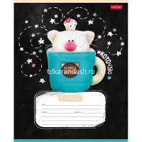 Тетрадь А5 18л клетка "Кофейные коты" на скобе 5 дизайнов 18Т5В1/091613 от магазина "Карандаш"