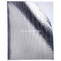 Тетрадь А5 48л клетка Croco серебро бумвинил металлик на скобе 48Т5бвВ1/071931 от магазина "Карандаш"