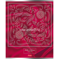 Тетрадь А5 48л клетка "Silk&Silver" на скобе 3D фольга матовая ламинация 5 дизайнов 48Т5лофВ1/048874 от магазина "Карандаш"