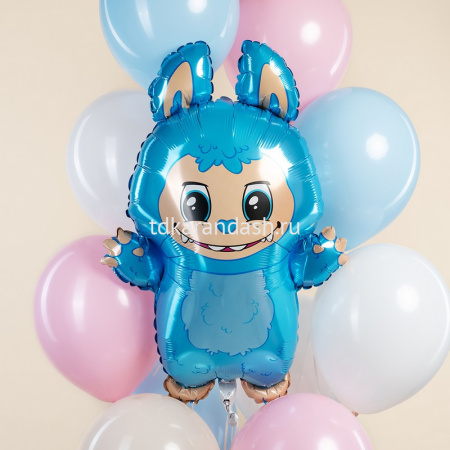Шар воздушный 66см(26") Фигура "Плюшевый эльф голубой" фольга 2507-ABCV от магазина "Карандаш"