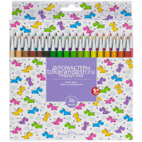 Фломастеры 36 цветов "HappyColor" картон, 4 вида 32-0053 от магазина "Карандаш"