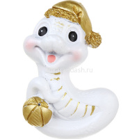 Магнит Змея в колпаке 4,5х7,5см полистоун, белый, 4 вида 705-002 от магазина "Карандаш"