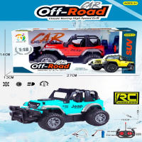 Джип военный р/у 17х12х10см с аккумулятором, пластик (свет, поворот 360 градусов) LT392612 от магазина "Карандаш"