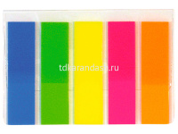Клейкая закладка пластиковая 12х45мм 5 цветов по 25л (125л) 2011307 от магазина "Карандаш"