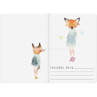 Тетрадь А5 40л клетка "Лисы" прошитый блок матовая ламинация 7-40-117 от магазина "Карандаш"