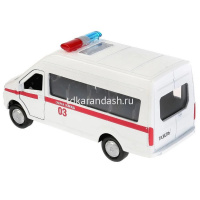 Машина "ГАЗель Next. Скорая помощь" белая, инерционная, металл 12см (открывающиеся двери) от магазина "Карандаш"