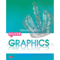 Тетрадь А5 96л клетка "Graphics" на скобе матовая ламинация 3D фольга 96Т5лофВ1/055072 от магазина "Карандаш"